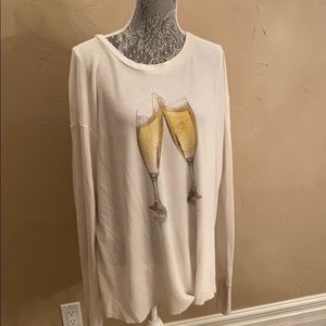 WILDFOX, champagne glasses long sleeve
